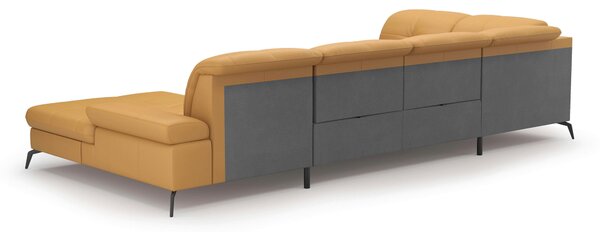 SEDACÍ SOUPRAVA, textil, kůže, curry žlutá Sit & More - Sedací soupravy, Online Only