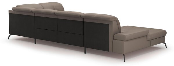 SEDACÍ SOUPRAVA, textil, kůže, šedá Sit & More - Sedací soupravy, Online Only