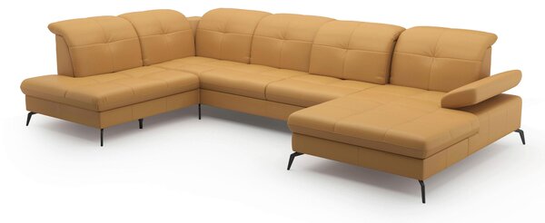 SEDACÍ SOUPRAVA, textil, kůže, curry žlutá Sit & More - Sedací soupravy, Online Only