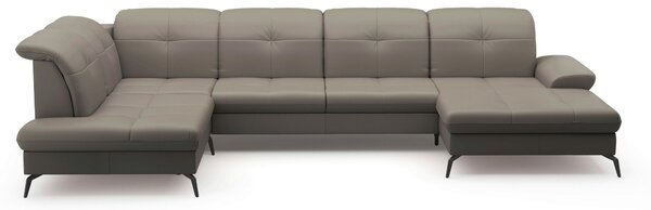SEDACÍ SOUPRAVA, textil, kůže, šedá Sit & More - Sedací soupravy, Online Only
