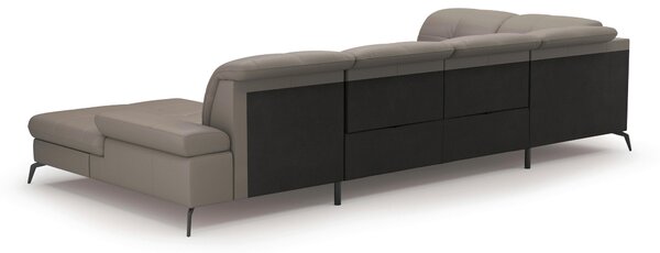 SEDACÍ SOUPRAVA, textil, kůže, šedá Sit & More - Sedací soupravy, Online Only