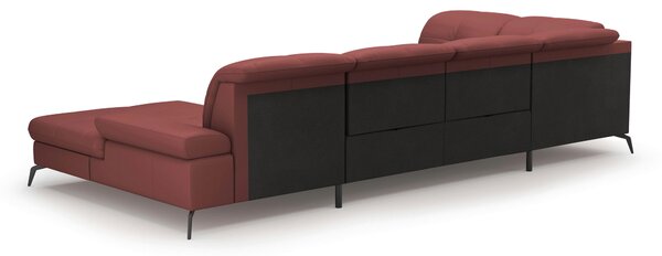 SEDACÍ SOUPRAVA, textil, kůže, červenohnědá Sit & More - Sedací soupravy, Online Only
