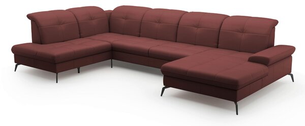 SEDACÍ SOUPRAVA, textil, kůže, červenohnědá Sit & More - Sedací soupravy, Online Only
