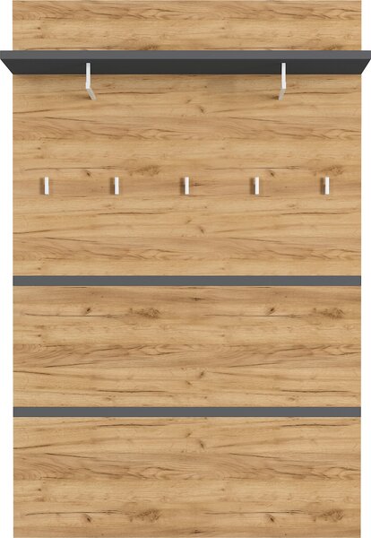 ŠATNÍ PANEL, antracitová, barvy dubu, 96/147/30 cm Xora - Šatní panely