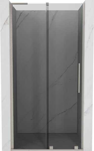 Mexen Velar L, posuvné sprchové dveře do otvoru 90 cm, 8mm šedé sklo, broušená ocel, 871-090-003-41-97