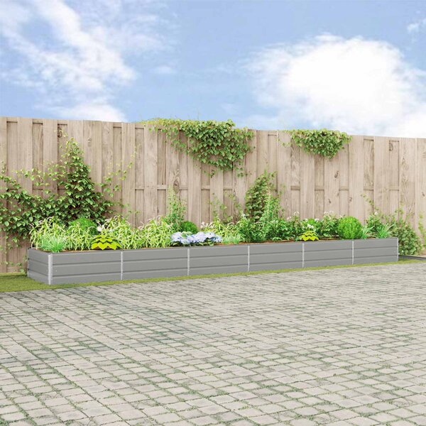 Truhlík Světle šedá 580 x 100 x 45 cm Pozinkovaná ocel