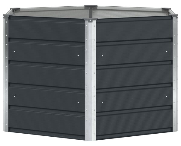 Truhlík Antracit 129 x 129 x 75 cm Ocel