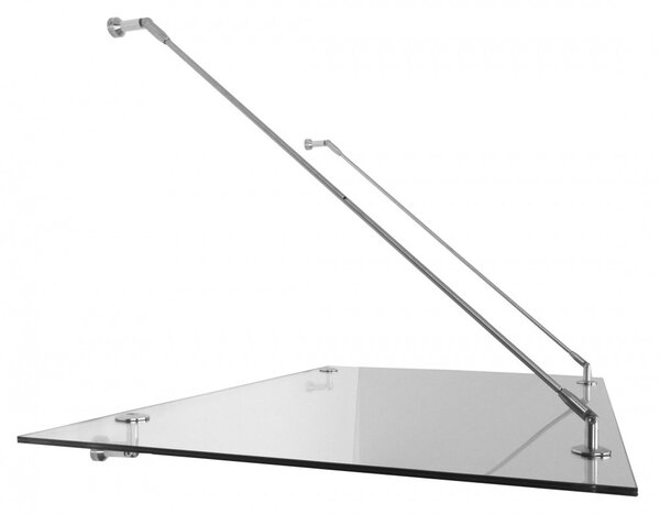 Schulte Schulte skleněná lepená stříška s táhly 13,5mm,hl.90cm 140 cm