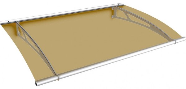 Schulte Dveřní vchodová stříška Polymer Lightline L bronzové plexi Nerez 150 cm