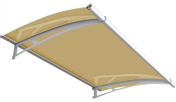 Schulte Dveřní vchodová stříška Polymer Lightline L bronzové plexi Nerez 150 cm