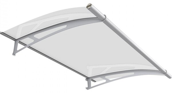 Schulte Dveřní vchodová stříška Polymer Lightline L čiré plexi Nerez 150 cm