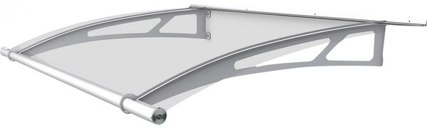 Schulte Dveřní vchodová stříška Polymer Lightline L čiré plexi Nerez 150 cm