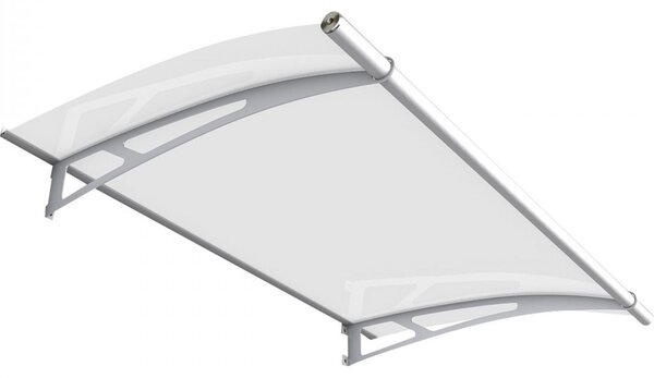 Schulte Dveřní vchodová stříška Polymer Lightline L čiré plexi Nerez 150 cm