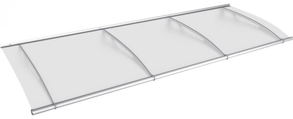 Schulte Dveřní vchodová stříška Polymer Lightline L Nerez 270 cm saténové plexi