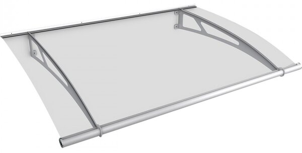 Schulte Dveřní vchodová stříška Polymer Lightline L čiré plexi Nerez 150 cm