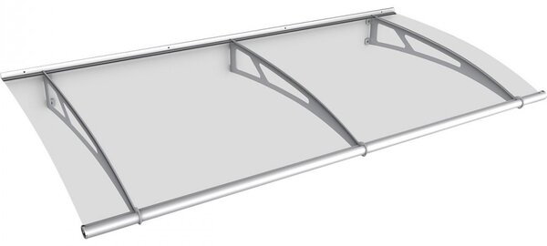 Schulte Dveřní vchodová stříška Polymer Lightline L čiré plexi 190 cm Nerez