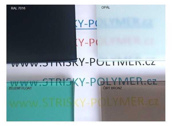 Strisky-polymer.cz Maxi skleněná stříška s rameny,hl.120cm 200 cm čiré sklo 10mm ESG
