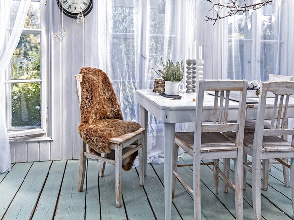 ARCTIC FUR Kožešinka z ovčí kůže střižená, koňaková
