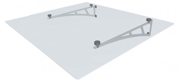Strisky-polymer.cz Maxi skleněná stříška s rameny,hl.120cm 160 cm čiré sklo 10mm ESG