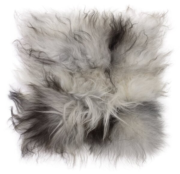 ARCTIC FUR Ovčí kožešina podsedák 40x40 cm, šedý, nebarvený