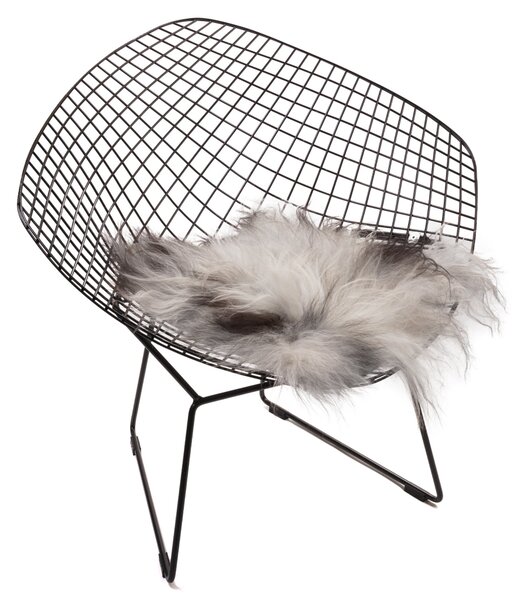 ARCTIC FUR Ovčí kožešina podsedák 40x40 cm, šedý, nebarvený