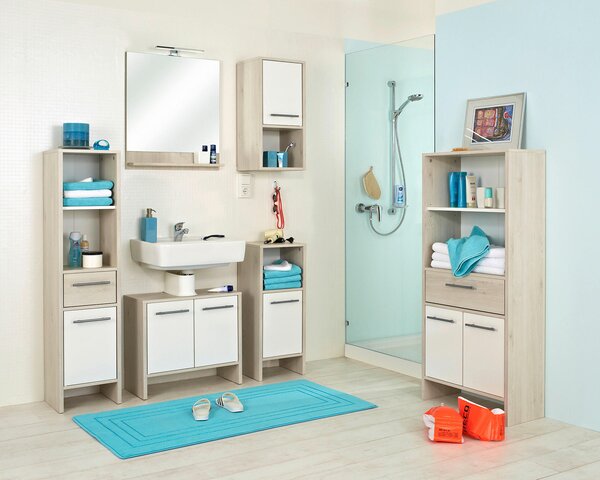 MIDI SKŘÍŇKA, bílá, barvy pinie, 33/136,2/28 cm Carryhome - Koupelnové série