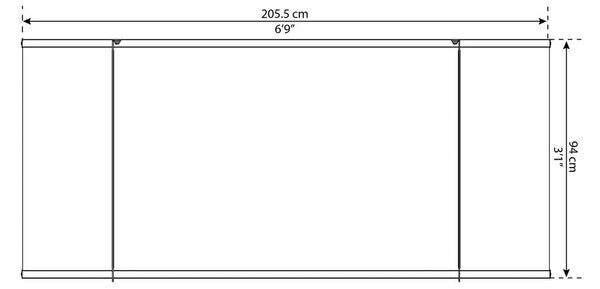 Palram Palram Nancy pultová rovná stříška čiré plexi 205 cm