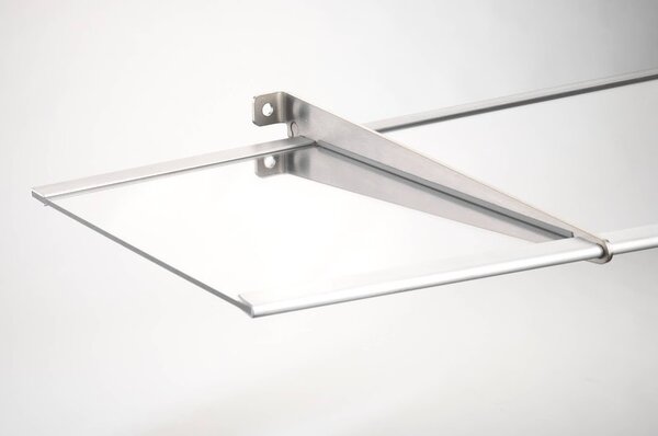 Schulte Polymer Lightline L boční stěna Nerez