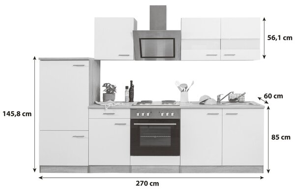 KUCHYŇSKÝ BLOK 270 cm Respekta - Online Only kuchyňské linky, Online Only