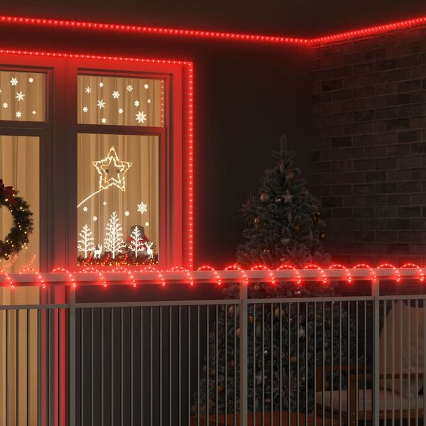Světelný provaz s 1200 LED diodami Červená 50 m PVC