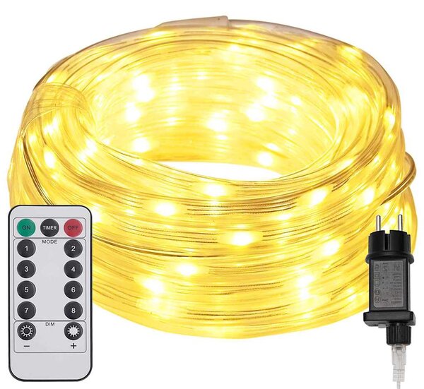 Světelný provaz s 480 LED diodami Teplá bílá 20 m PVC