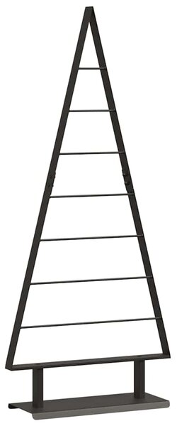 Kovový vánoční stromeček s stojanem Černá 125,5 cm Ocel