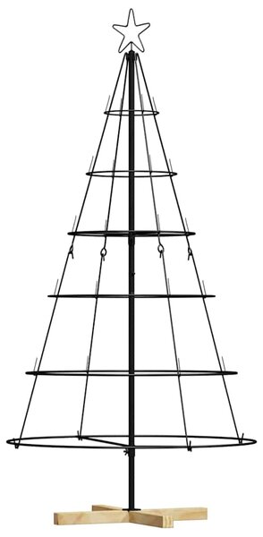 Vánoční kuželový stromeček s stojanem Černá 154 cm Ocel