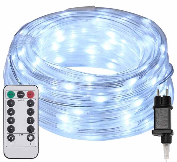 Světelný provaz s 1200 LED diodami Studená Bílá 50 m PVC