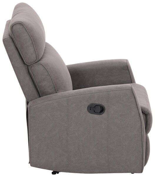 RELAXAČNÍ KŘESLO, kov, textil, šedá Xora - Relaxační křesla