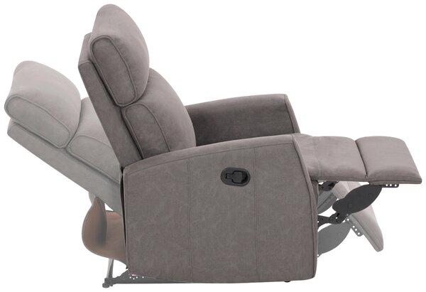 RELAXAČNÍ KŘESLO, kov, textil, šedá Xora - Relaxační křesla