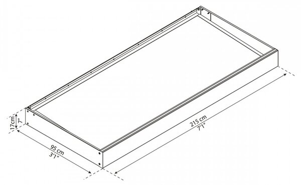 Palram Vchodová stříška rovná SOFA 160cm a 215cm čiré plexi 215 cm