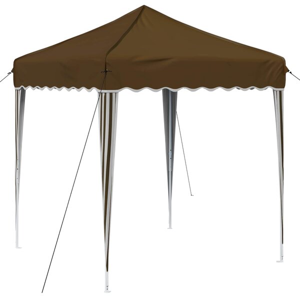 Párty stan s výsuvným stánkem 195 x 195 x 245 cm Taupe