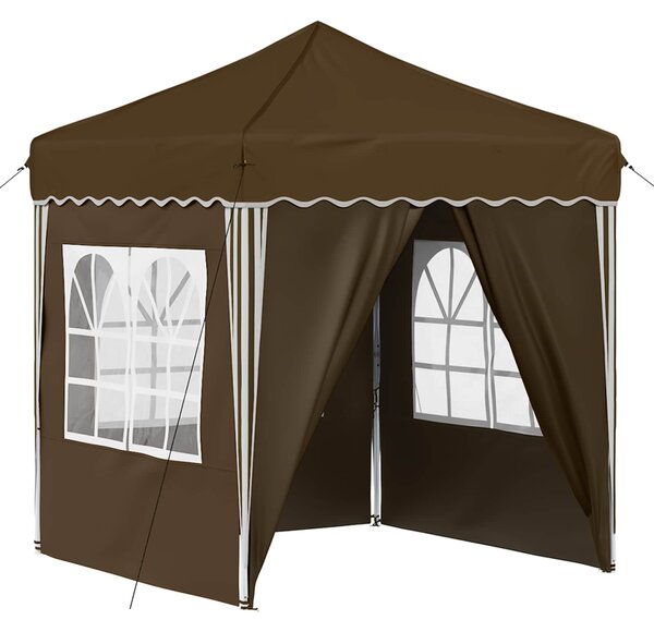 Párty stan s výsuvným stánkem 195 x 195 x 245 cm Taupe