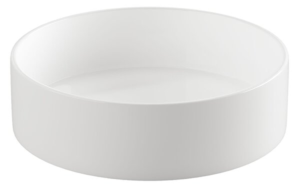 Invena Limnos, kulaté umyvadlo na desku 36x36x13 cm, bílá, INV-CE-59-001-W