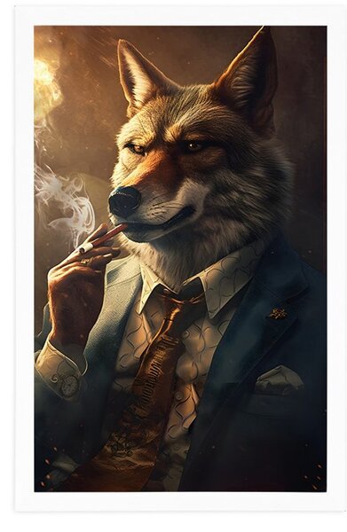 Plakát zvířecí gangster vlk