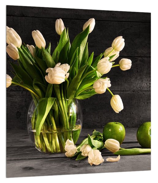 Obraz tulipánů ve váze (30x30 cm)