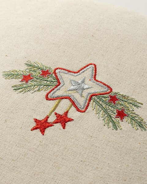 Potah na polštář Star & Holly 43x43 cm