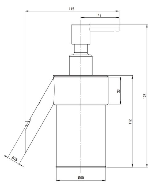 Deante Silia, dávkovač mýdla 250ml, černá matná, DEA-ADI_N421