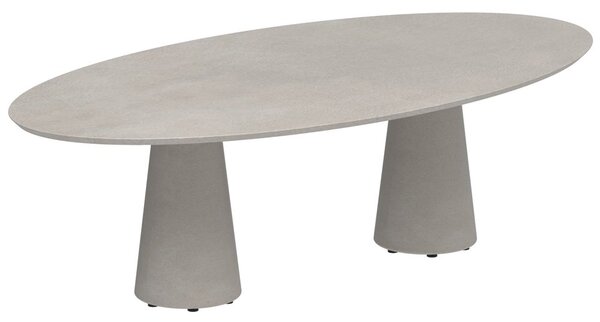 Royal Botania Betonový jídelní stůl Conix, Royal Botania, elipsa 250x130x75 cm, beton cement grey