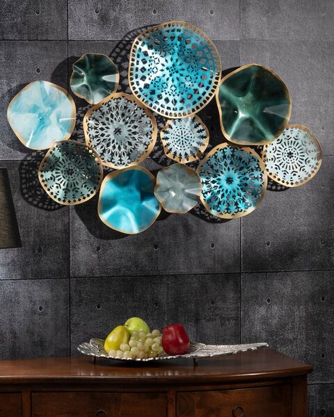 Nástěnná dekorace Rosana blue 92x58cm