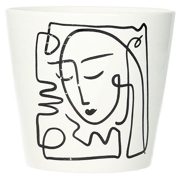 Ozdobný květináč Face II výška 12cm