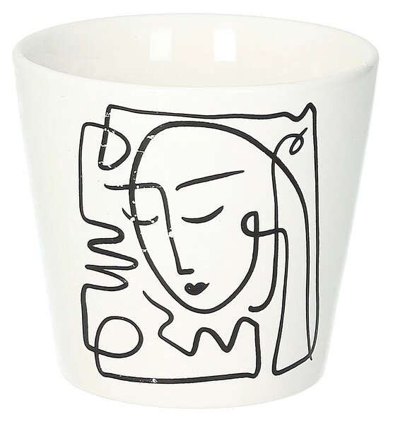 Ozdobný květináč Face II výška 12cm