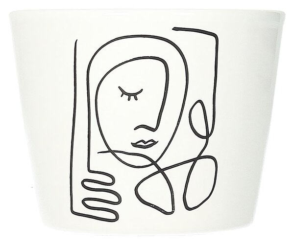 Ozdobný květináč Face I výška 8cm