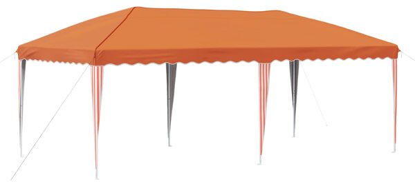 Párty stan s výsuvným stánkem 575 x 290 x 245 cm Oranžová